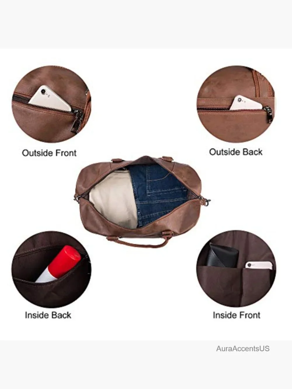 Weekender Overnight Carry On Travel Bag with Shoe Pouch 52L